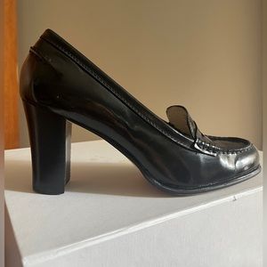 Michael Kors Block Heel patent loafer shoe
